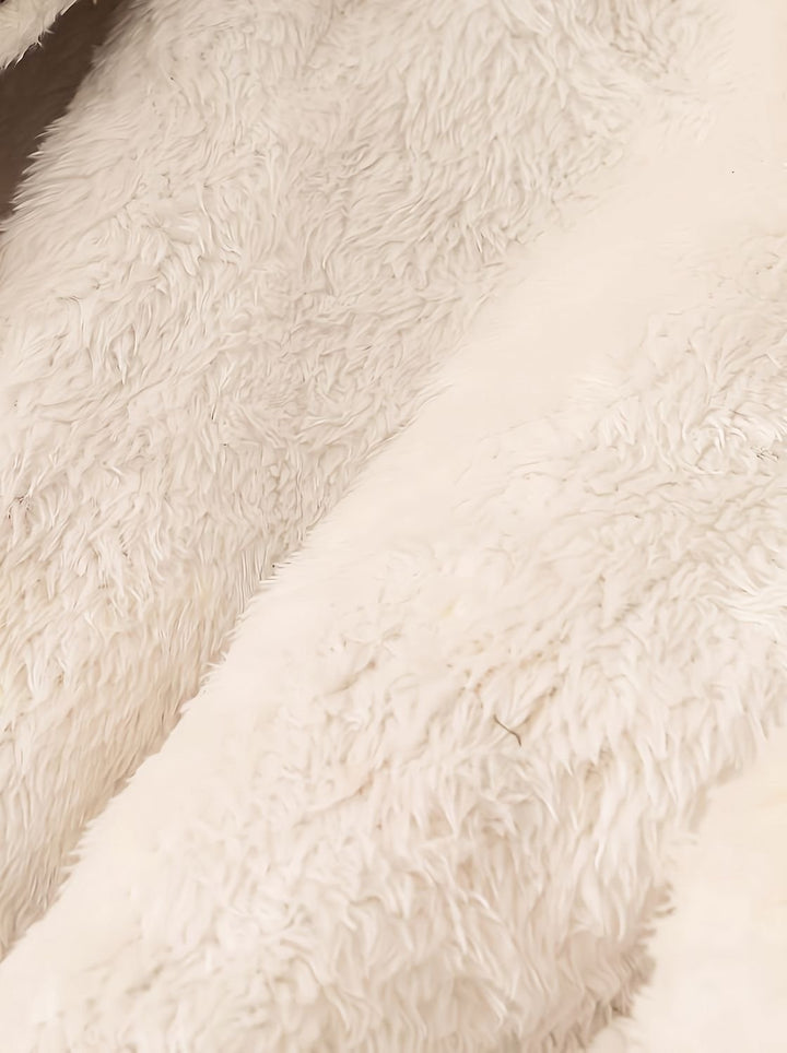 Perpetua – Drawstring-Waist Fur-Look Collar Hooded Parka for Women