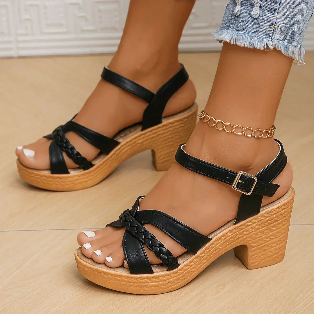Image of Women's Ankle Strap Heeled Sandals