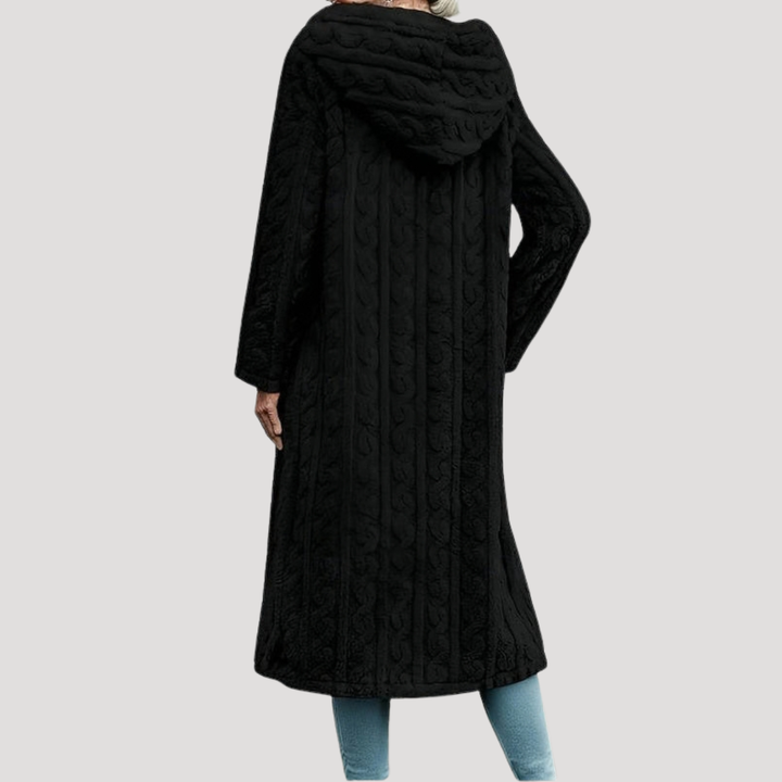 Zaria – Women's Faux Fur-Look Hooded Long Coat